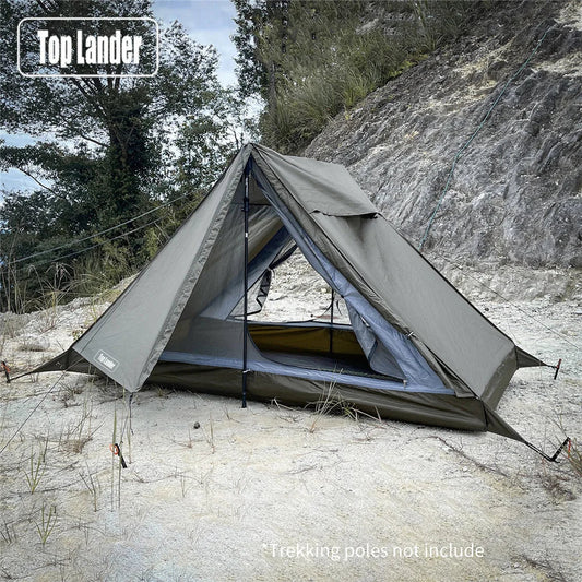 Ultralight 1–2 Person Backpacking Tent - Waterproof Trekking Pole Camping Tent for Hiking & Outdoor Travel