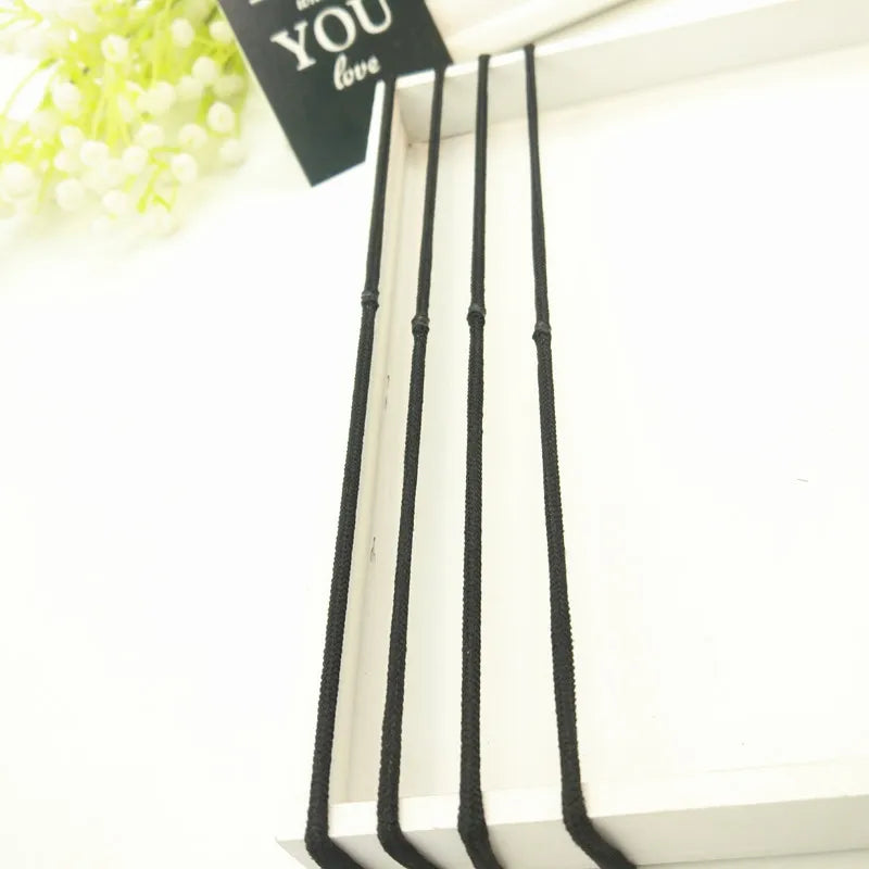 10/30/50PCS Black Elastic Hair Bands - 4MM Ponytail Holders & Scrunchies for Women, Men & Girls