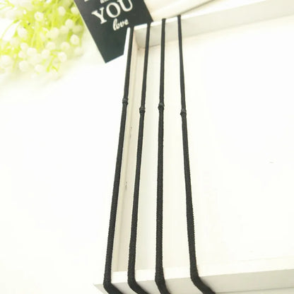 10/30/50PCS Black Elastic Hair Bands - 4MM Ponytail Holders & Scrunchies for Women, Men & Girls
