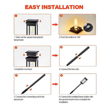 1/2/4-Pack Solar Path Lights – Waterproof Outdoor Garden Lighting for Patio, Walkways & Driveways, Warm White