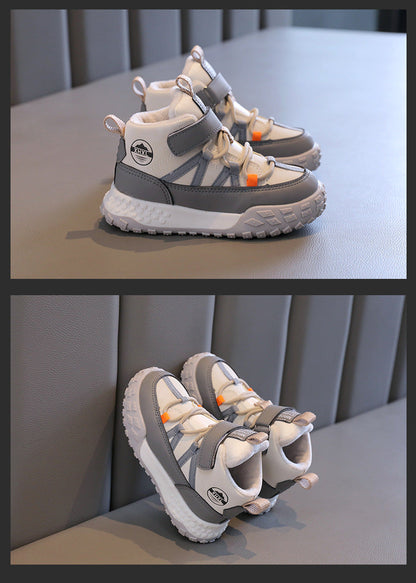 Children’s Autumn Winter Sneakers – Plush Cashmere Lined Sport Shoes for Boys & Girls, Warm Casual Running Flats for Teens