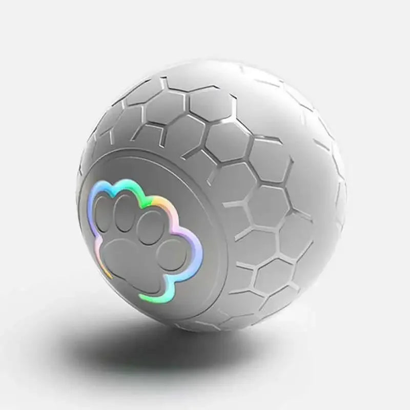 Smart Interactive Pet Ball - USB Automatic Rolling and Bouncing Toy with RGB Lights