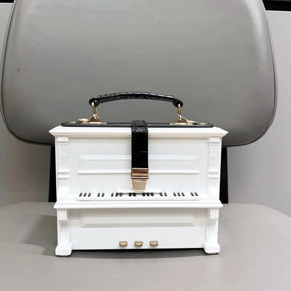 Luxury Designer Piano-Shaped Handmade Crossbody Shoulder Bag for Women – Elegant Purse, Messenger & Banquet Bag
