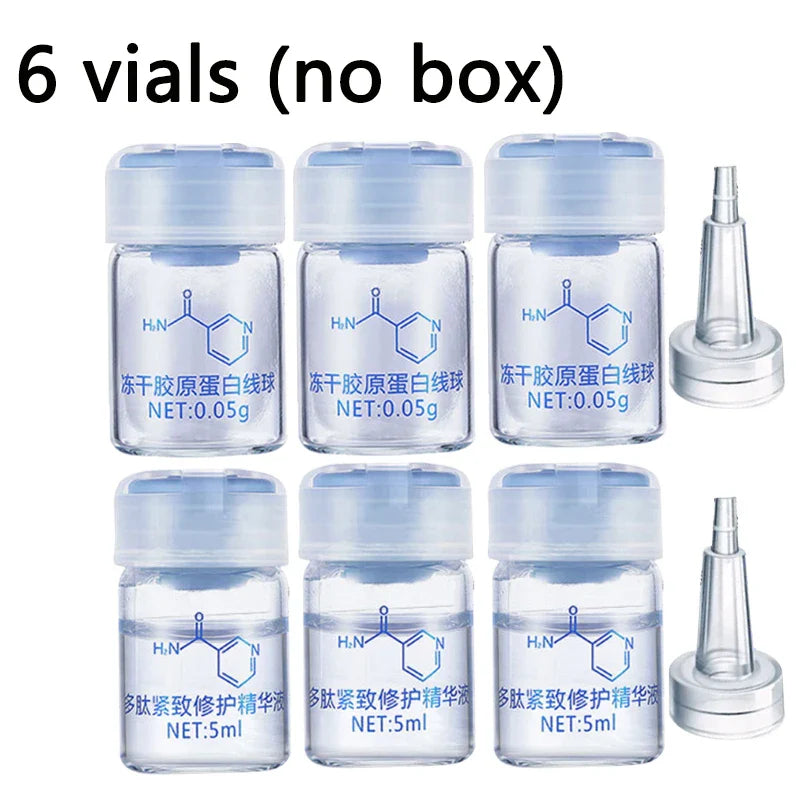 Korea Facial Hydrolyzed Silk Protein Collagen Serum – Moisturizing, Hydrating, Lifting, and Firming Essence for Fine Lines & Skincare