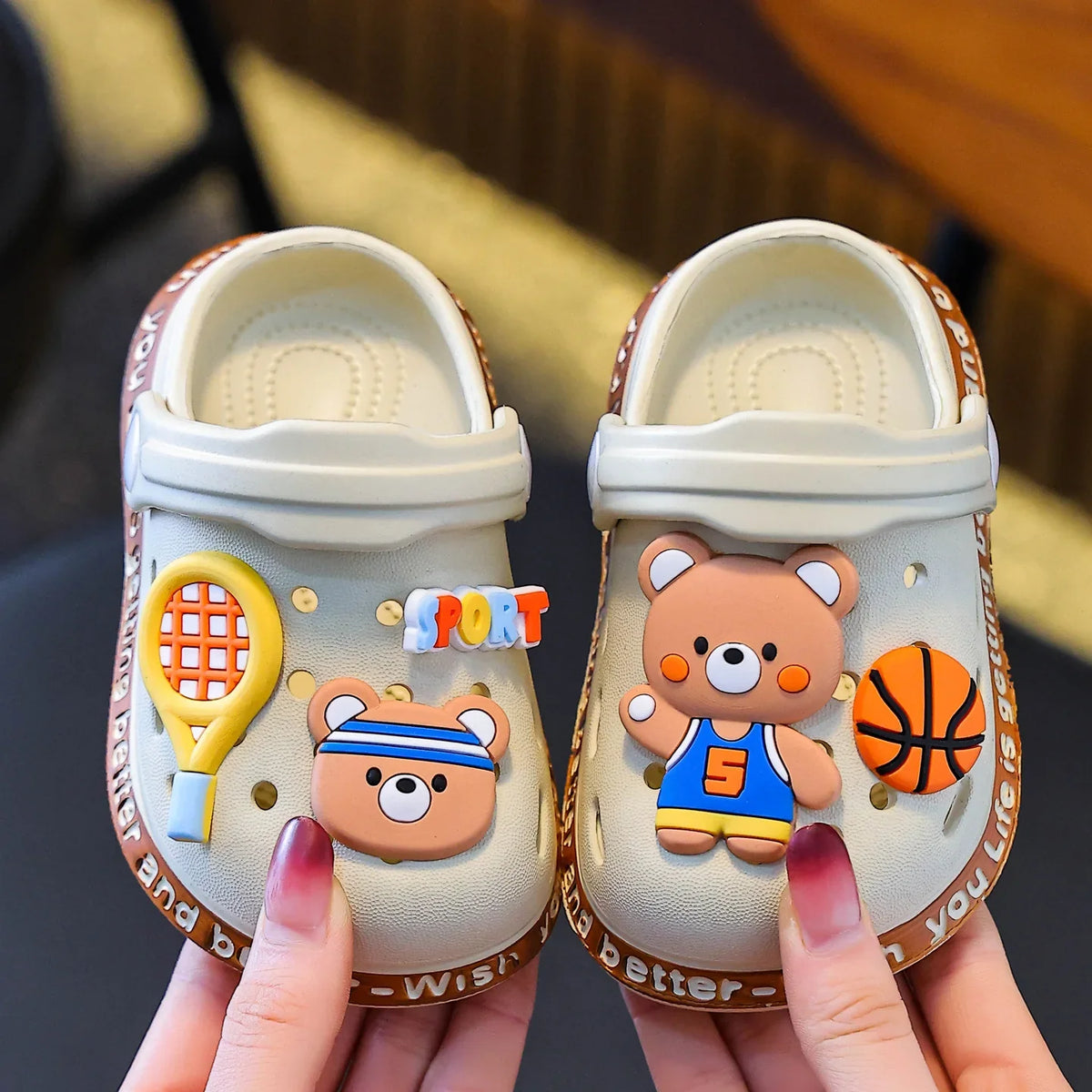 Kids Cartoon Summer Sandals - Soft Flat Heel Garden Shoes for Boys & Girls