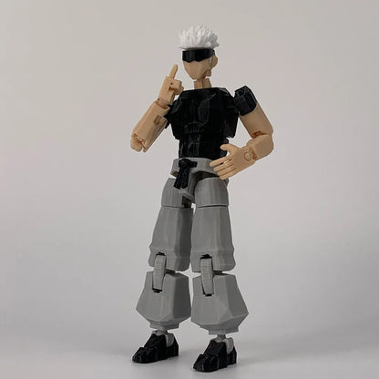 3D Printed Jujutsu Kaisen Gojo Satoru Figure — Multi-Jointed Anime Action Toy & Mannequin Model Ornament Gift