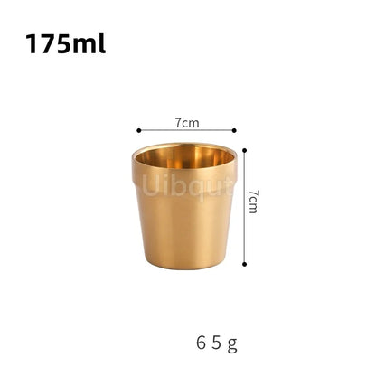 Double-Layer Stainless Steel Scald-Proof Tea & Coffee Mug – Hot Wine Cup Drinkware for Home, Restaurant & Kindergarten Use