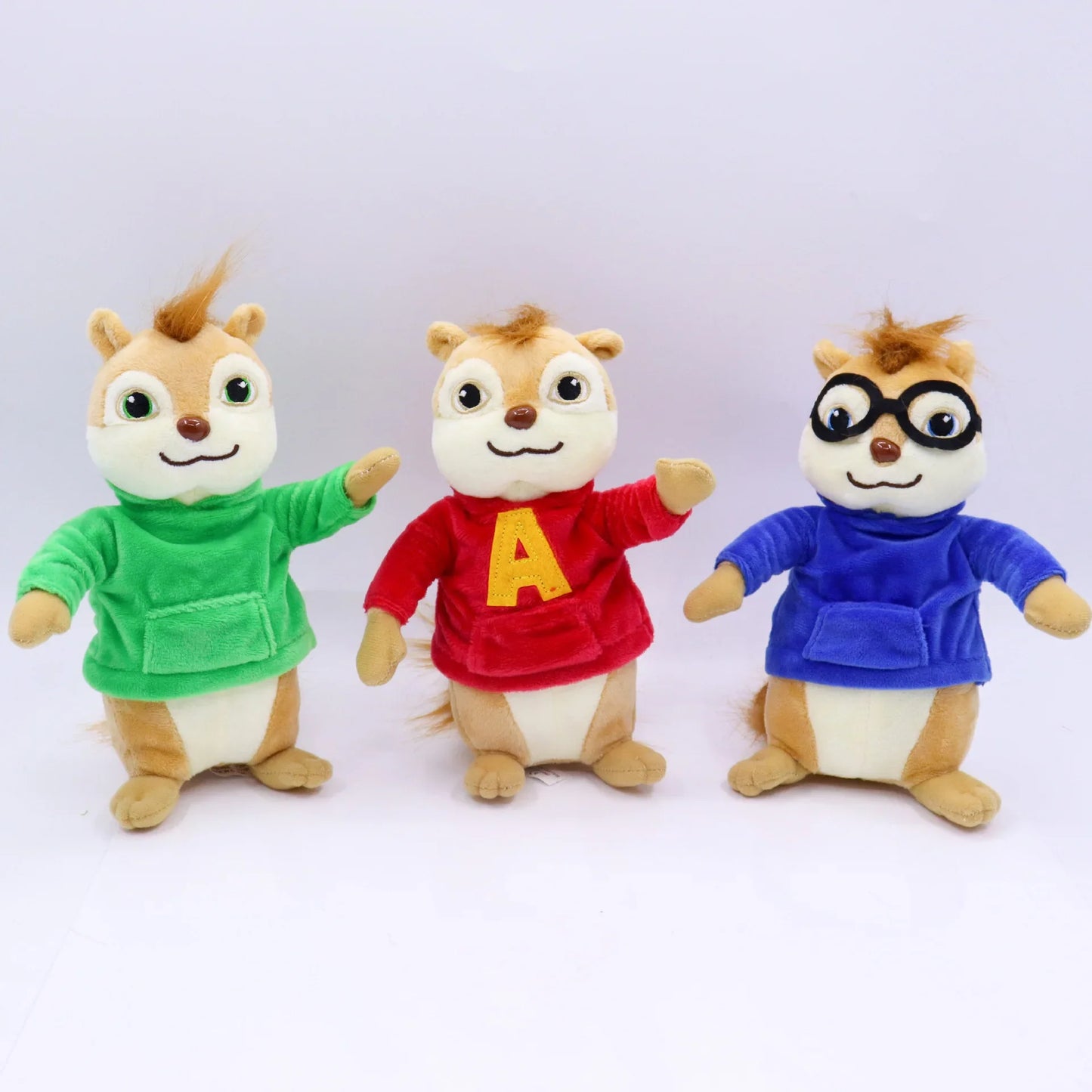 3PCS Alvin and the Chipmunks Plush Toys – 20CM Kawaii Stuffed Animals for Kids Christmas Gift