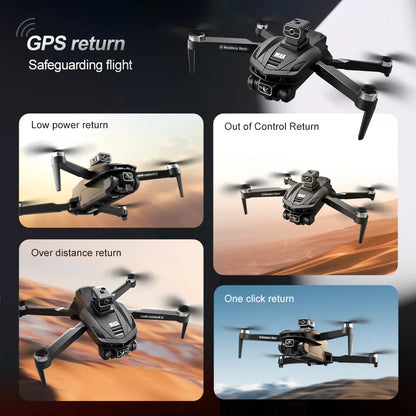 2025 V168 Pro MAX GPS Drone – 8K HD Camera, 5G WiFi FPV, 360° Obstacle Avoidance, Brushless RC Quadcopter