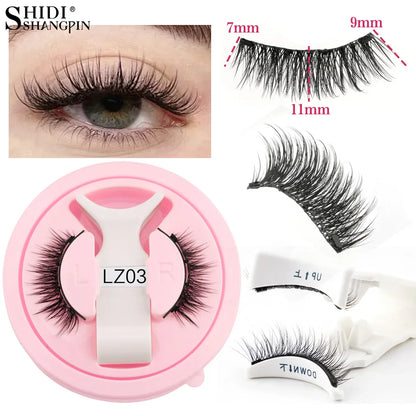 Reusable Magnetic Eyelashes Set – Natural Curly Fluffy False Lashes with Tweezers, No Glue Needed Makeup