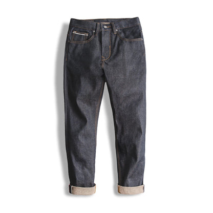 Maden Retro 11.6oz Selvedge Raw Denim Jeans – Tapered Regular Fit with Zipper Fly, High-Quality Men’s Pants