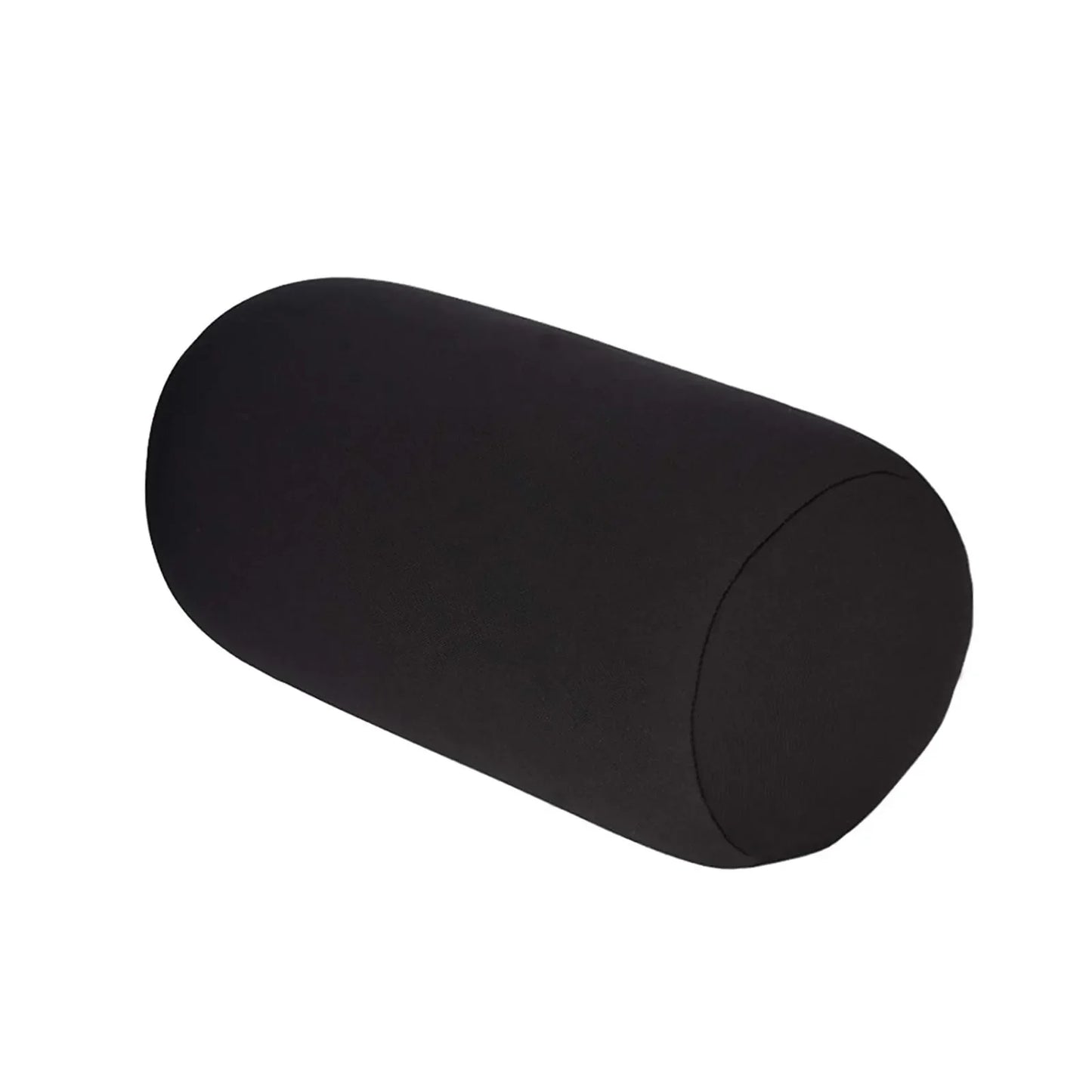 30x16cm Cylindrical Microbead Roll Pillow — Mini Back & Neck Cushion for Travel, Bed, and Home Decor
