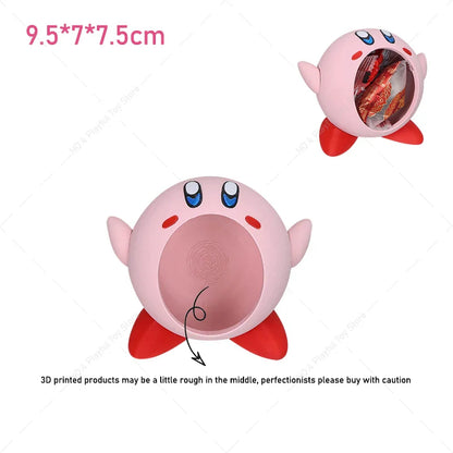3D Printed Kirby Figures – Pink, Blue, Yellow & Red Cute Anime Doll Models for Desktop Decor & Gifts
