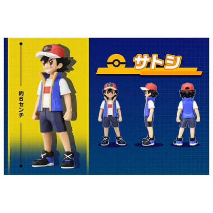 TOMY Pokémon Trainer Anime Figure Collection – Ash Ketchum, Leon, Cynthia & Steven Stone Kids Gift Toy