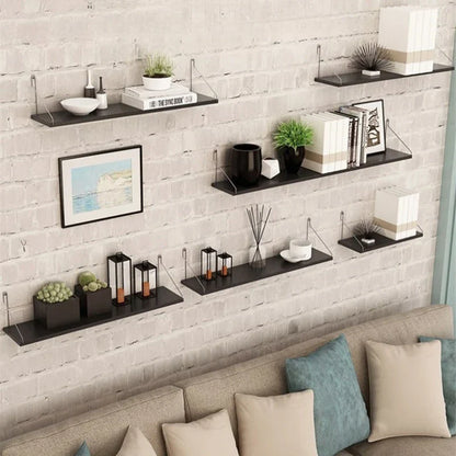 Multi-Layer No-Drill Wall-Mounted Floating Shelves – Storage Rack Organizer for Living Room, Bedroom, Router & Set-Top Box
