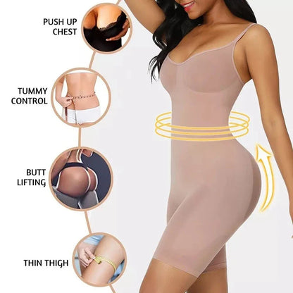 Women’s Colombian Full Body Shapewear - Seamless Compression Corset Butt Lifter Bodysuit with Tummy Control & Push Up Support