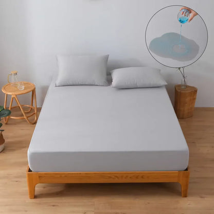 Waterproof Mattress Protector Cover - Ultra-Soft Breathable Knitted Fitted Bed Sheet Bedroom Essential