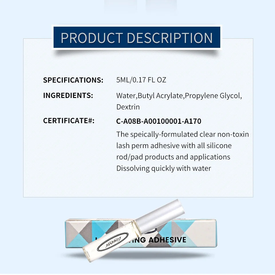 Professional Lash Lifting Glue – Keratin Eyelash Adhesive for Lash Perming Kit & Curling Makeup Tool