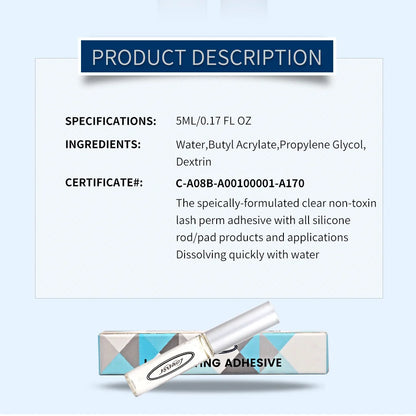 Professional Lash Lifting Glue – Keratin Eyelash Adhesive for Lash Perming Kit & Curling Makeup Tool