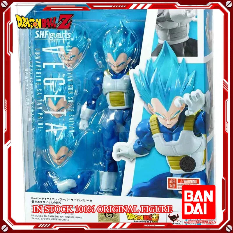 Original Bandai Dragon Ball Z S.H.Figuarts — Super Saiyan God Blue Son Goku Action Figure Model Toy