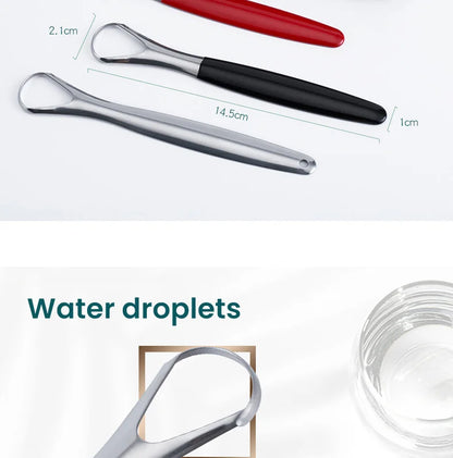 Y-Kelin Stainless Steel Tongue Scraper – Oral Cleaner Brush for Fresh Breath and Hygiene Care