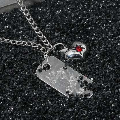 Love and Deepspace Caleb Necklace Set - 2Pcs Game Inspired Pendant & Keychain Jewelry Accessories Gift