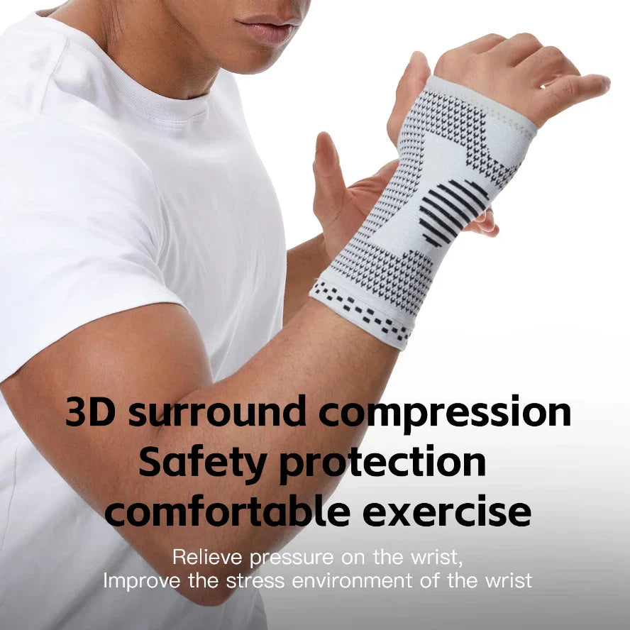 Adjustable Gym Wristband & Palm Guard — Sports Wrist Support Brace with Compression Gloves for Carpal Tunnel