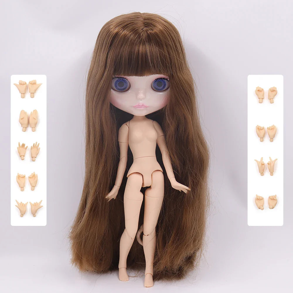 ICY DBS Blythe Doll 1/6 Joint Body 30cm BJD – Shiny Face with Extra Hands, DIY Fashion Doll Gift