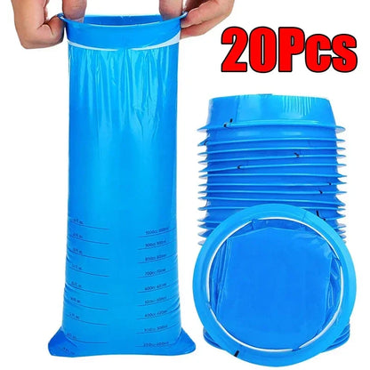 1000ML Disposable Vomit Bag – Portable Travel Emergency Nausea & Motion Sickness Bags for Car, Airplane, Pregnancy & Outdoor Use, Unisex Cleaning Bag