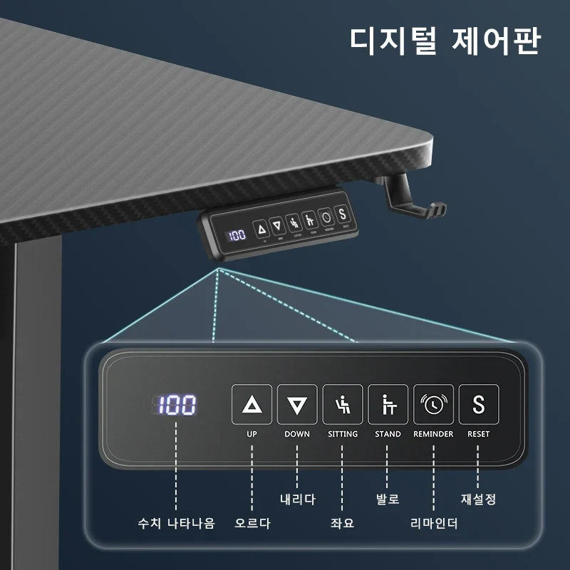 Height-Adjustable Standing Desk – Smart Motion Computer Desk for Study, Gaming, and Office Use