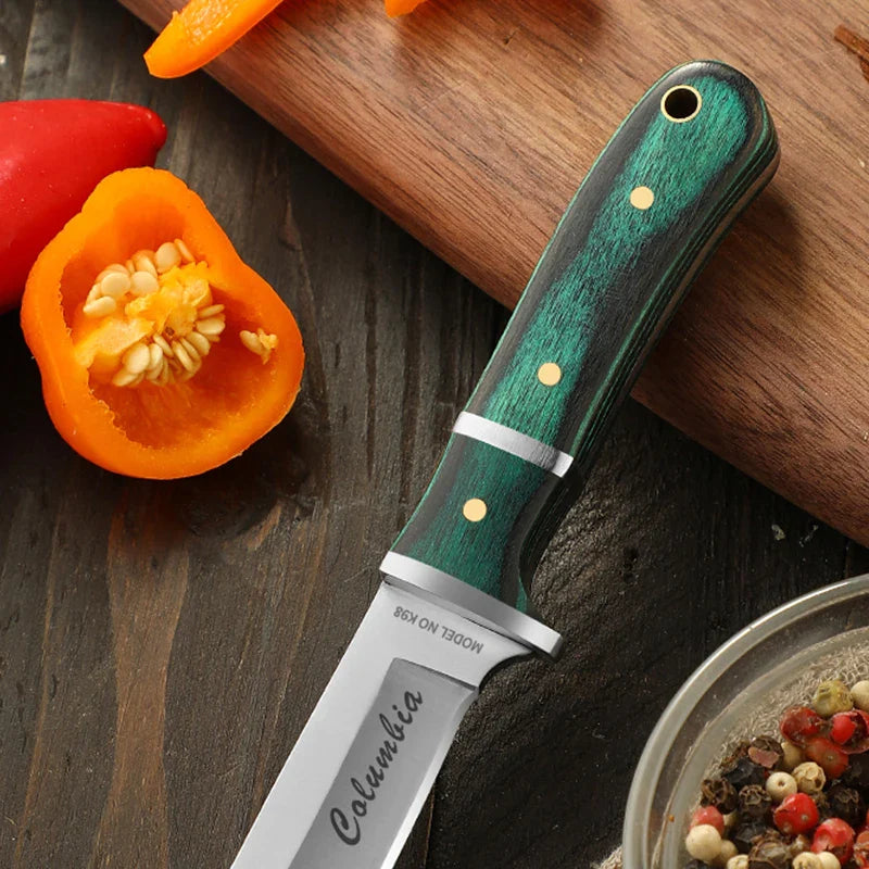 High-Quality Outdoor Hunting Knife: Professional Multifunctional Camping and Self-Defense Tool - Portable and Versatile for Eating Meat and Fruits