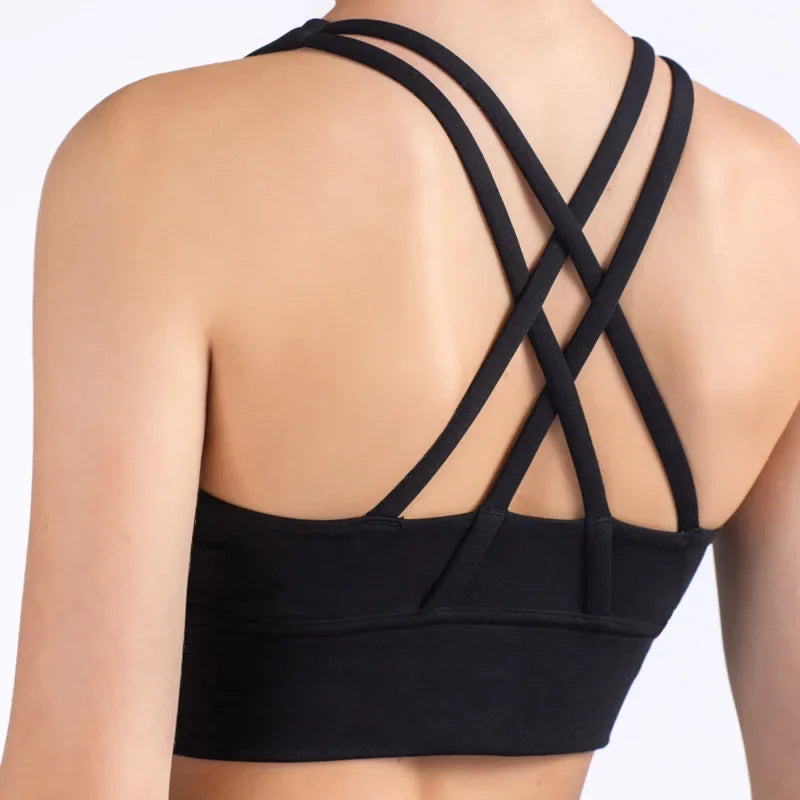 Women’s Summer Crossback Sports Bra — Breathable Fitness & Yoga Tank Top | Gym Crop Top