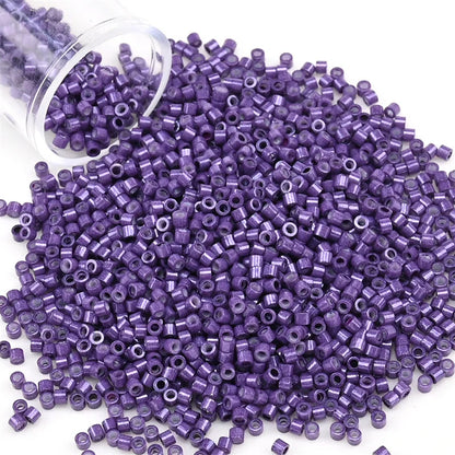 11/0 Mini Glass Beads – 2000PCS Small Cylindrical Beads for DIY Jewelry Making, Necklaces & Bracelets, 10g/Pack