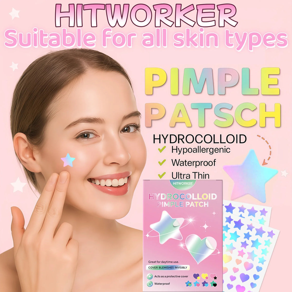 Pimple Patches - Salicylic Acid & Tea Tree Oil Acne Stickers
