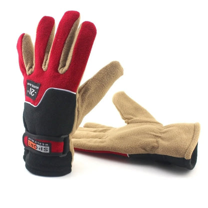 Winter Warm Gloves - Plush Thickened Five-Finger Skiing, Cycling & Motorcycle Gloves for Men