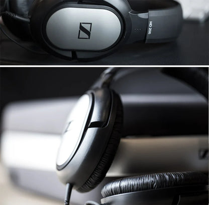 Sennheiser HD 206 Wired Headphones – Deep Bass Stereo Noise-Isolating Earphones for Sports & Gaming