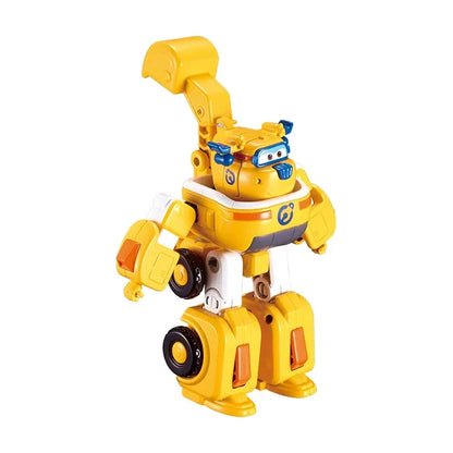 Auldey Super Wings Q Bao Police Transforming Robot Figure - Rescue Fire Truck Action Toy for Kids