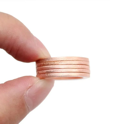 Copper Crush Washer Gasket Set (M6–M20) – Flat Seal Ring Marine Fitting, 1mm/1.5mm/2mm Thickness Durable Copper Washers