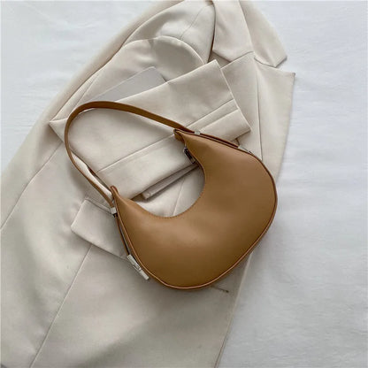 Fashion Luxury PU Leather Hobo Shoulder Bag – Small Clutch Handbag, Underarm Purse, Travel Tote for Women