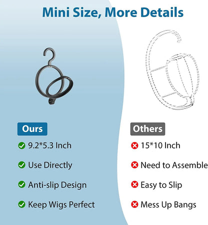 4-Pack Portable Wig Display Stand | Plastic Wig Hanger & Drying Rack for Multiple Wigs