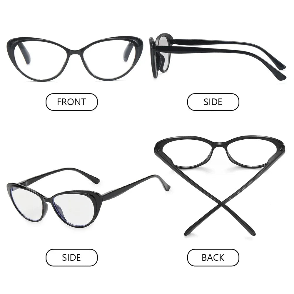 Fashion Cat Eye Reading Glasses for Women & Men – Computer Eyewear for Hyperopia & Presbyopia, Diopter +1.0 to +4.0