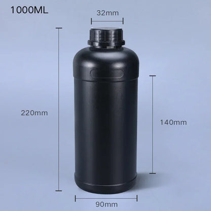 1000mL HDPE Refillable Plastic Bottle with Lid — Food Grade, Leakproof Container for Liquids, Agriculture & Pesticides, 1PCS