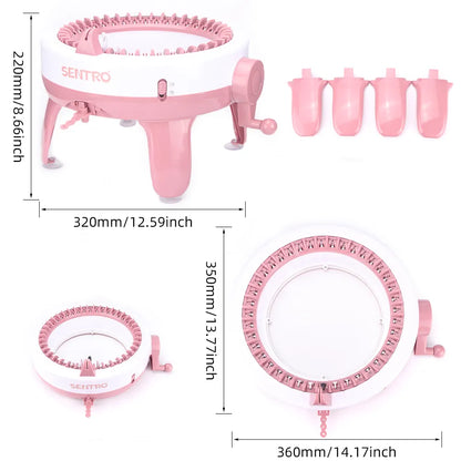 Sentro Knitting Machine Craft Kit - 40 Needle Hand Knitting Machine for Scarves, Hats, Sweaters, Gloves, and More