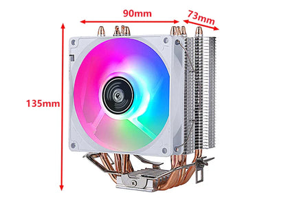 CPU Cooling Fan with Air-Cooled Radiator – Compatible with LGA2011, 115x, 1200, 1700 & AMD