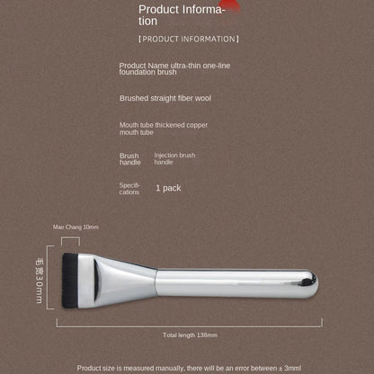 Ultra Thin Foundation Brush – Lightweight Flat Contour Brush for Blending Foundation, Cream, and Makeup