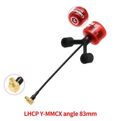 RUSHFPV Cherry 2 II 5.8G FPV Antenna — LHCP/RHCP SMA UFL IPEX MMCX for Freestyle Analog & Digital Drones