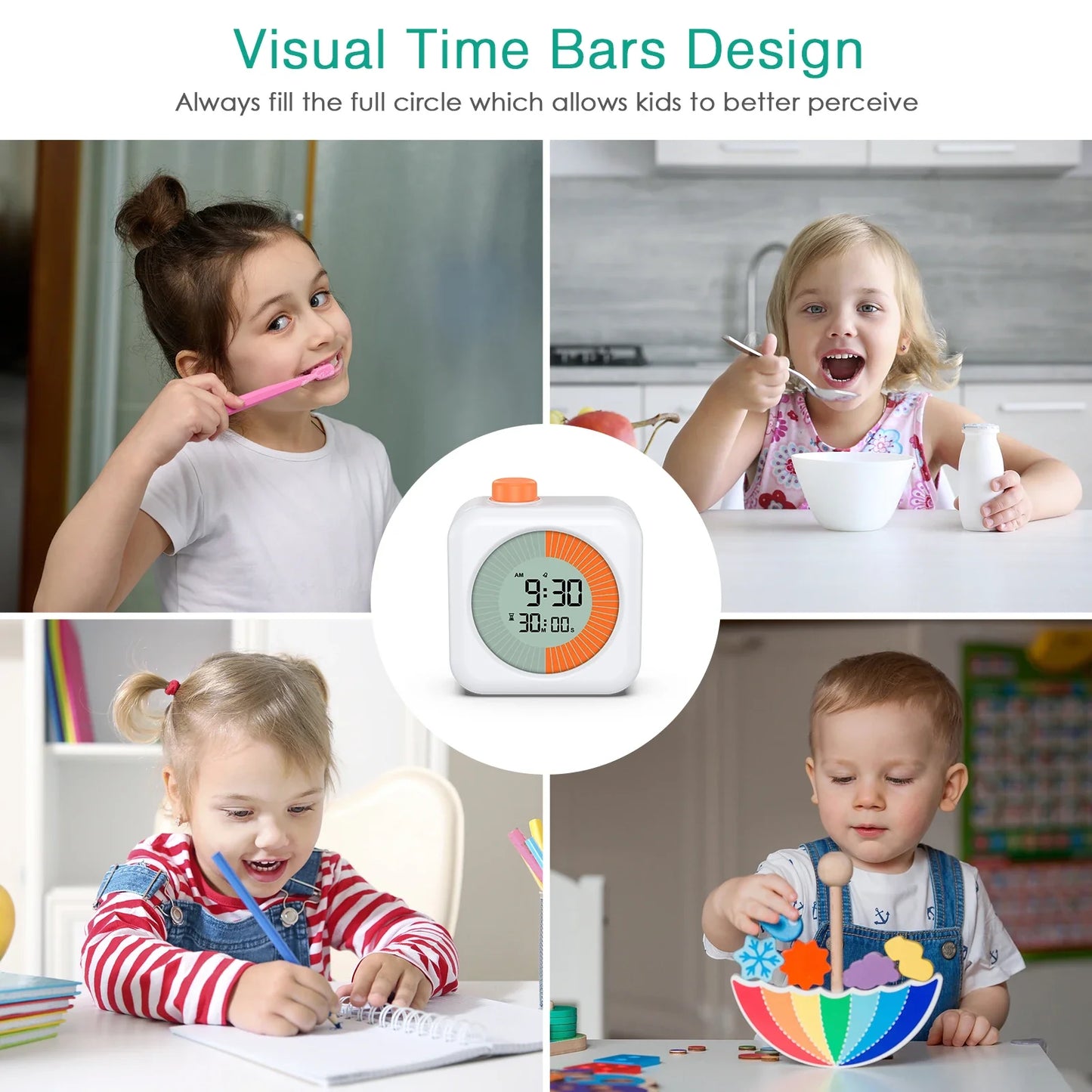 ORIA 60-Minute Digital Visual Timer – Countdown Stopwatch with Alarm for Homeschool & Teaching Supplies