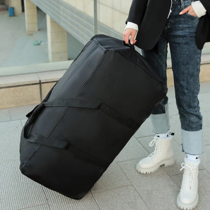 Large Capacity Foldable Wheel Bags - Expandable Trolley Suitcase for Easy Storage and Carrying