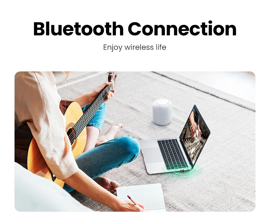 Bluetooth 5.4 USB Adapter for PC – Wireless Dongle for Mouse, Keyboard, Audio & Music Receiver Transmitter