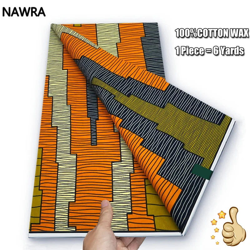 2026 African Real Wax Print Fabric - 100% Cotton Nigerian Ghana Style Pagne for Women